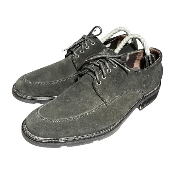 Men's To Boot New York Oxfords Dress Shoes Size 8.5 Black Suede Apron‎ Toe